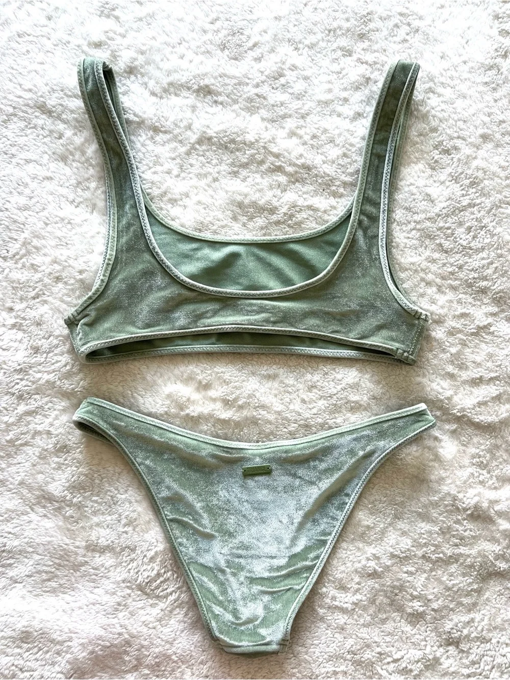 Triangl Aimee Velvet Bikini Top XL Bottom S